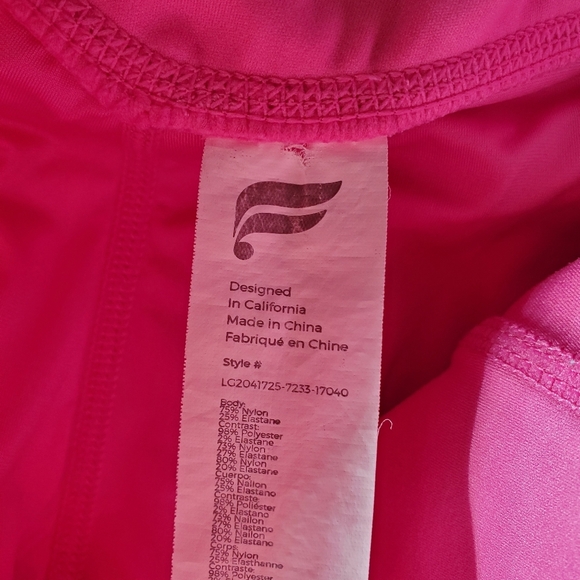 Fabletics Motion365 High-Waisted Moto 7/8 Pink Leggings Women's Size Medium EUC - Picture 6 of 16
